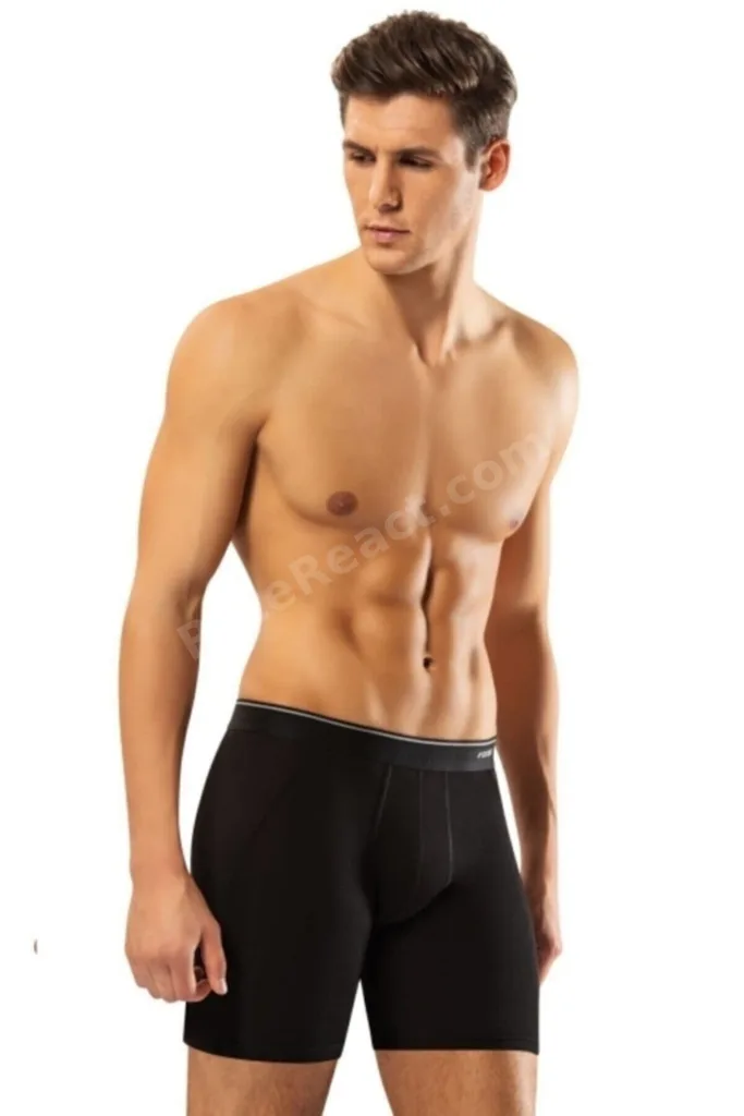 5 li Paket Erkek Uzun Paça Boxer Pamuklu Likralı Rahat Kalıp Günlük Boxer