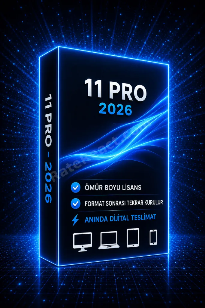 Windows11 Pro Dijital Lisans Anahtarı Key 32&64 Bit Ömür Boyu Fredoss Uyumlu