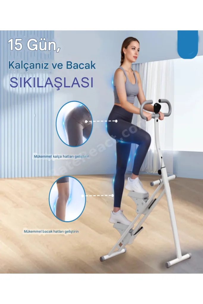 C-01 Katlanabilir Dikey Tırmanma Egzersiz Aleti Stepper Kondisyon Bisikleti Spor Aleti Fitness Aleti
