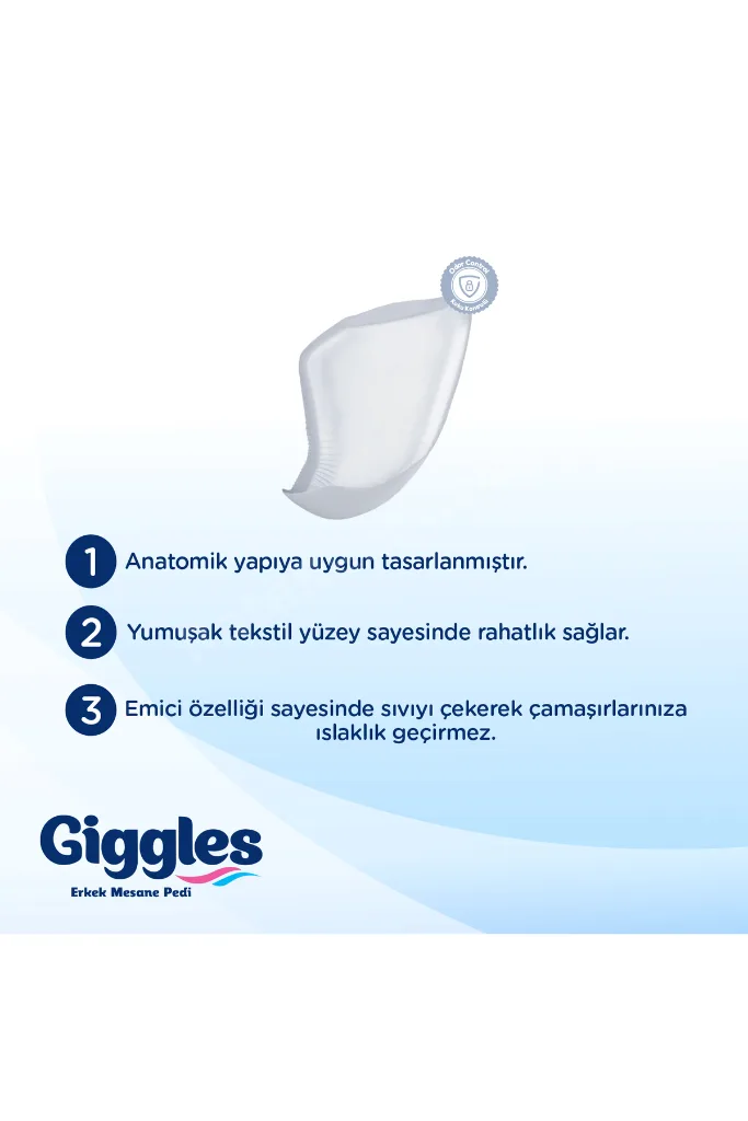Yetişkin Erkek Mesane Pedi - L Beden - 1 Paket 20 Adet