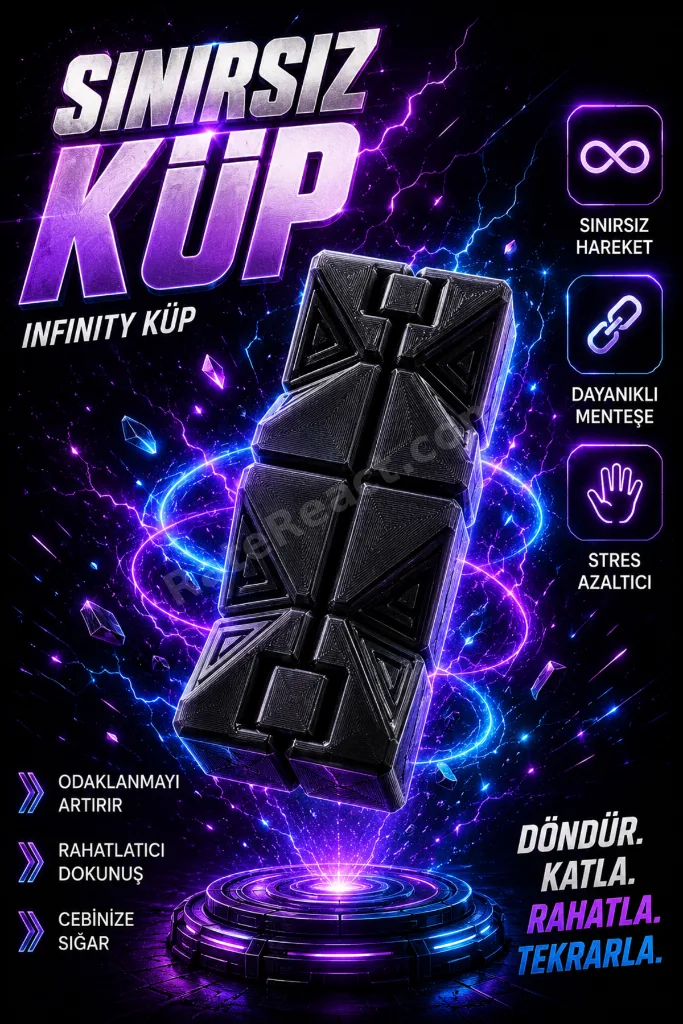 İnfinity Cube Sonsuz Küp Anti Stres Zeka Oyuncağı Yeni Model Siyah
