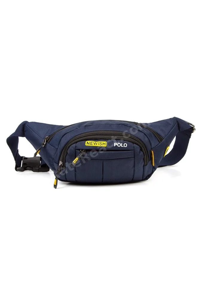 Newish Polo Su Geçirmez Kulaklık Usb Çıkışlı Unisex Lacivert Çapraz Askılı Bel Omuz Ve Spor Çanta
