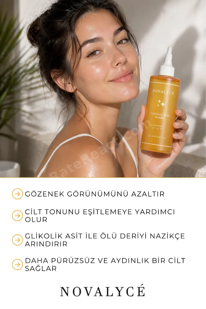 Glikolik Asit Tonik Cilt Yenileyici ve Gözenek Sıkılaştırıcı Tüm Ciltler Için