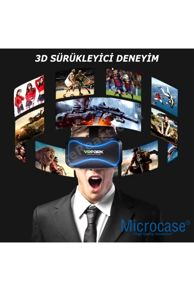 VRPARK  J30 3.5mm Kulaklıklı   3D Sanal Gerçeklik Gözlüğü-AL4745