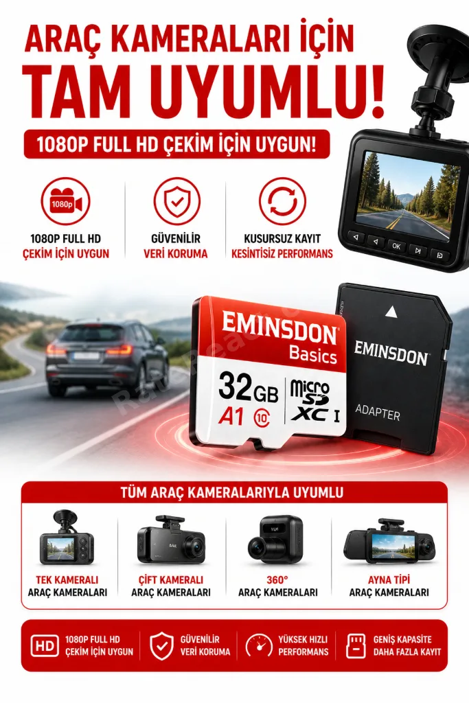 32GB Hafıza Kartı Mini Kamera Ev Araç Güvenlik Kamerası Uyumlu Telefon Micro SD Class10