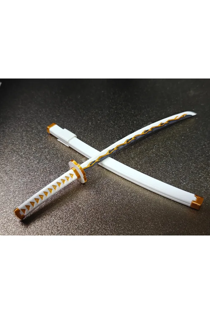 Demon Slayer Zenitsu Mini Katana Ve Stand Seti