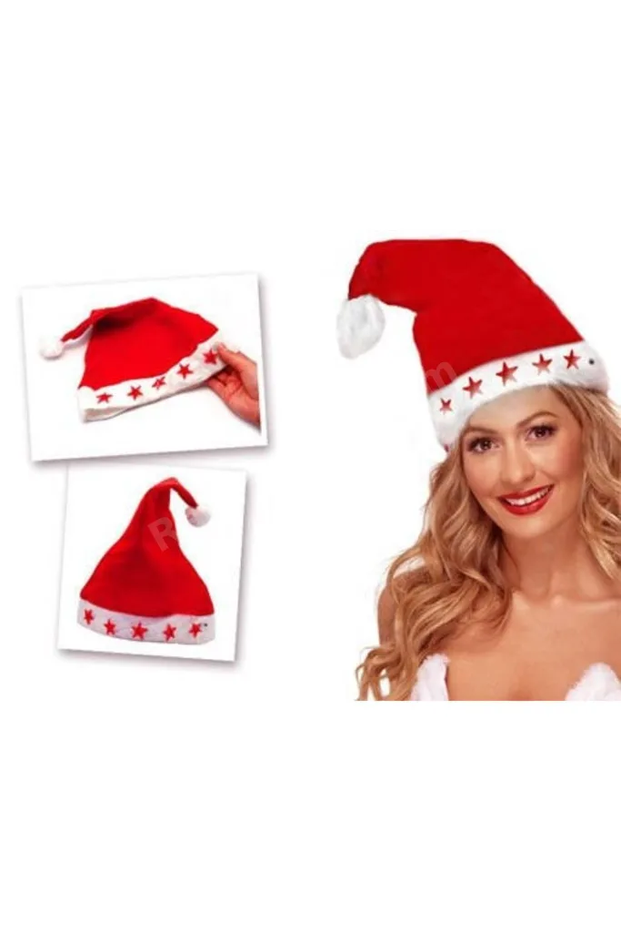Yılbaşı Özel Işıklı Noel Baba Şapkası