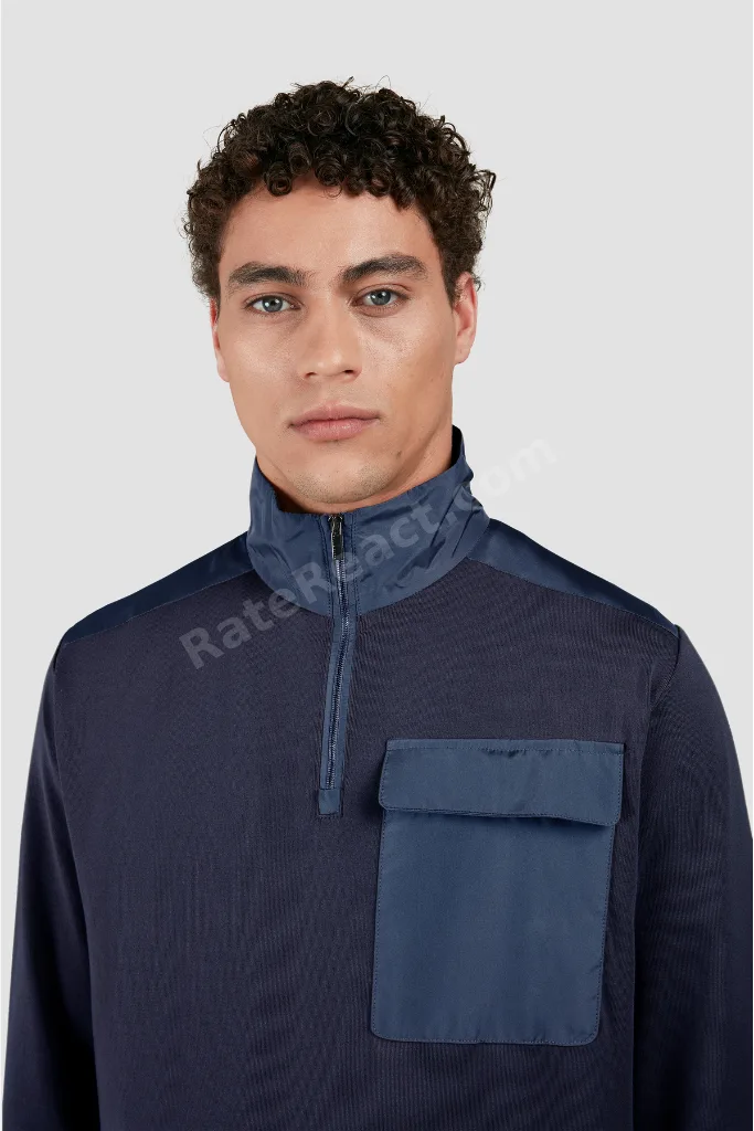 COTTON ZIPPED SWEATER
