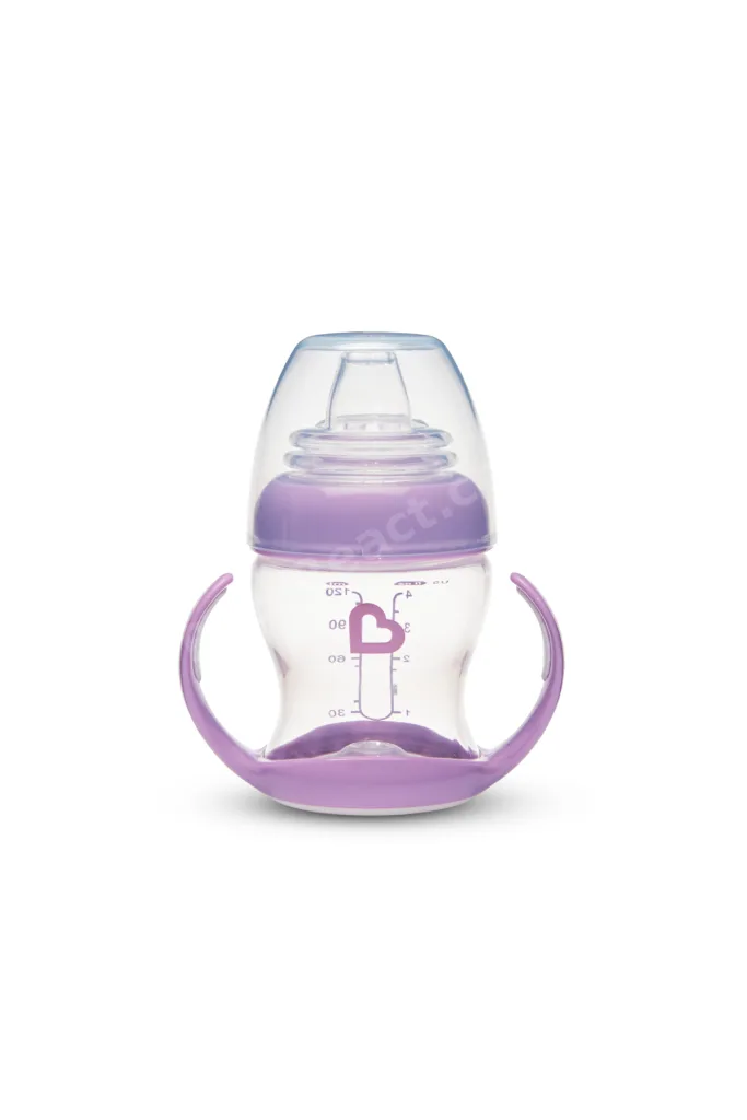 Duyarlı Geçiş Bardağı | 4 Ay+ | 118 ml | Sızdırmaz & Ergonomik Kulplu | Mor