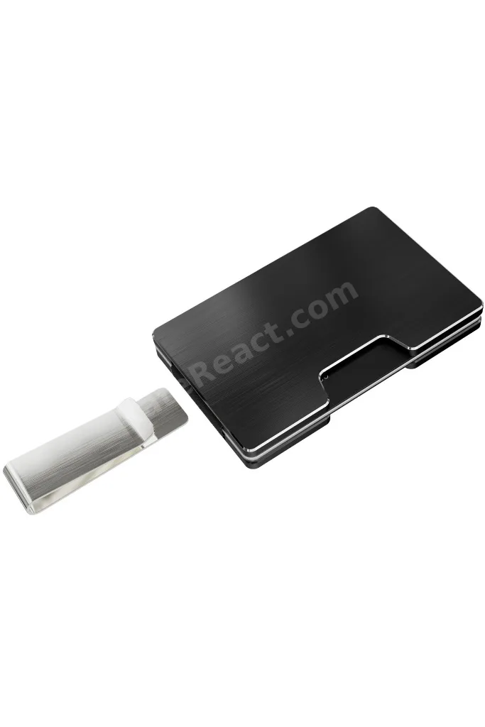 Cardx - Detroit - Yeni Nesil Metal Cüzdan & Kartlık - Rfid, Çıkarılabilir Klips Unisex(SİYAH)