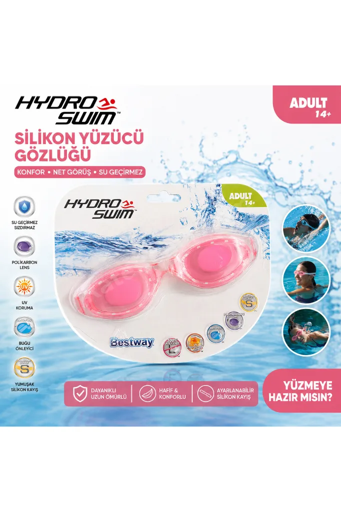 Yüzücü Gözlüğü W21077 Pembe