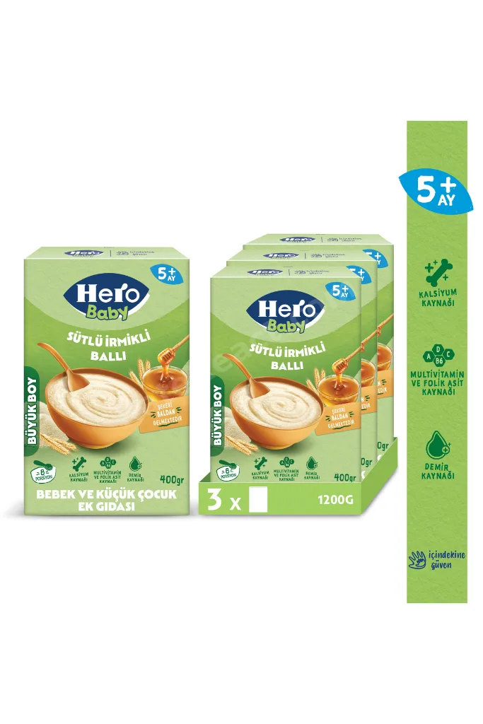 Sütlü Irmikli Ballı 400g X3