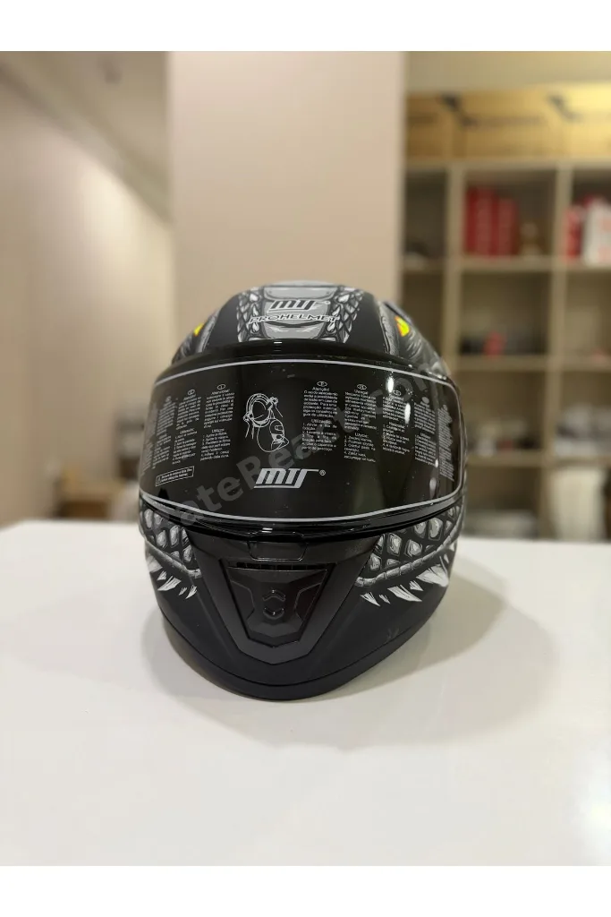 M-801-SNAKE Draglax Grey Full Face Kask