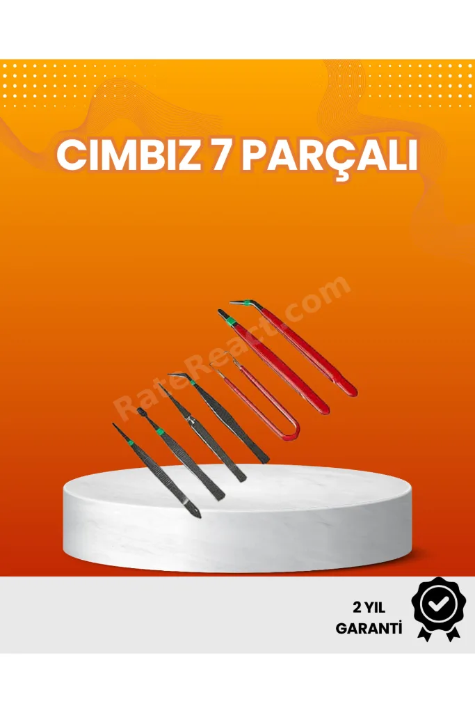 7’li Hassas Uçlu Cımbız Seti Antistatik ESD Kaplamalı Profesyonel NemereTechno
