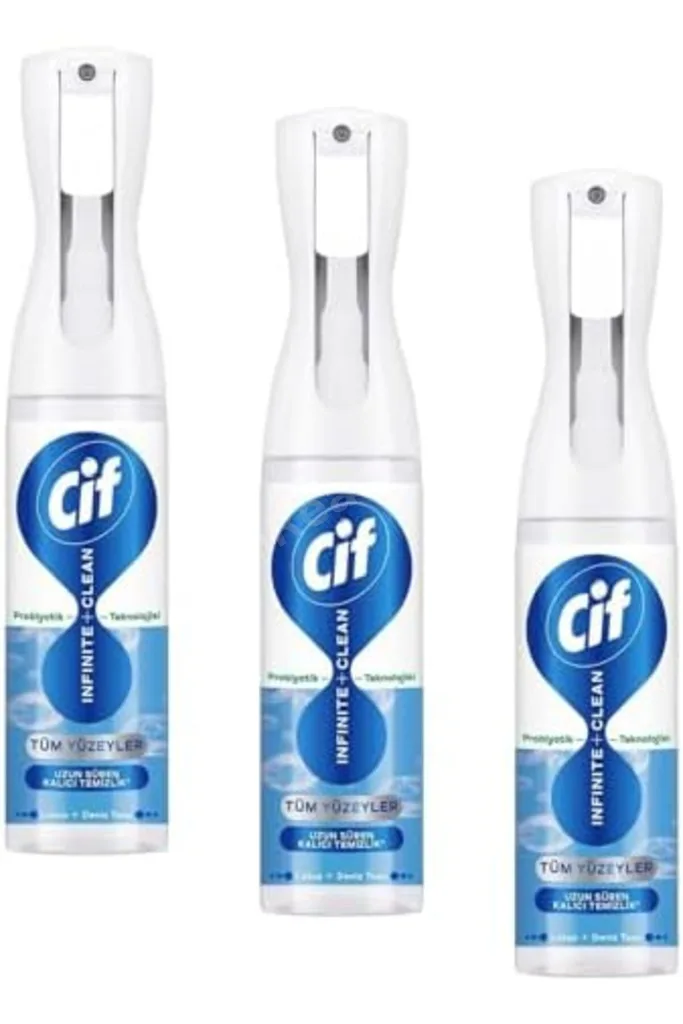 TTKTEKNOLOJİ Cif Infinite Clean Doğal Probiyotikli Anti Toz Sprey Tüm Yüzeyler İçin & Deniz Tuzu 280
