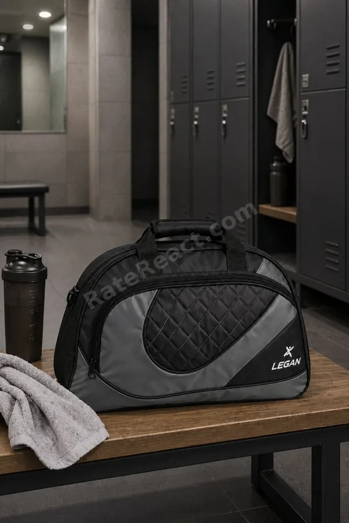 Erkek Siyah Spor Çantası Seyahat Çantası Duffle Bag Orta Boy Çok Bölmeli 8843