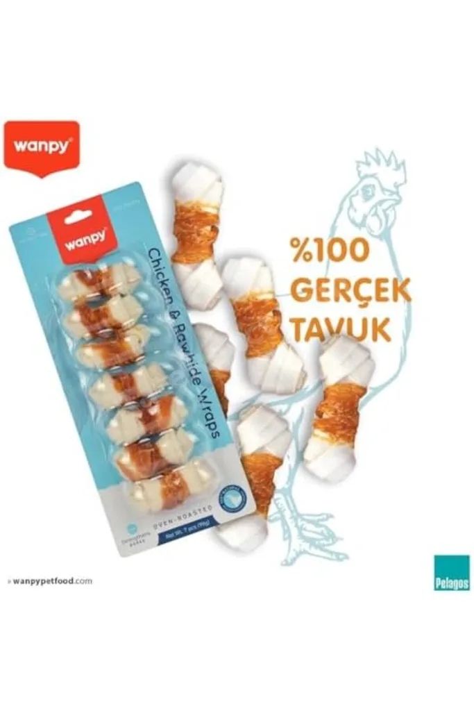 TTKTEKNOLOJİ Tavuk Sargılı 7'Li Çiğneme Kemiği 90 Gr Köpek Ödülü (7 x 90 gr) TTKTEKNOLOJİ 2026 39551