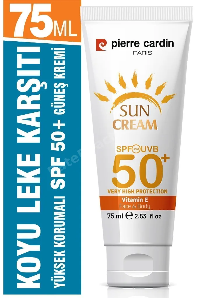 SPF 50 Leke Karşıtı Yüksek Koruyucu Yüz Güneş Kremi 75 ML Normal Ve Kuru Ciltler İçin