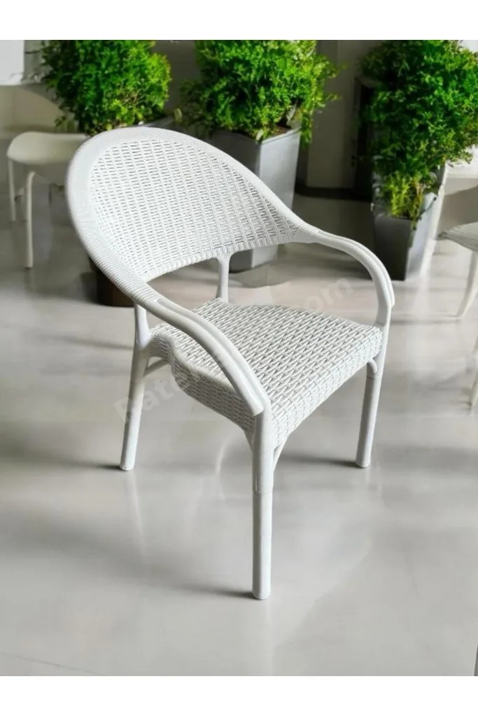 Bambu Rattan Kollu Sandalye Koltuk