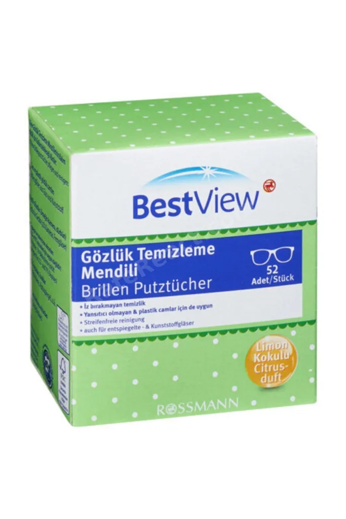 Gözlük ve Cam Ekran Temizleme Mendili 208 Adet 4 Kutu