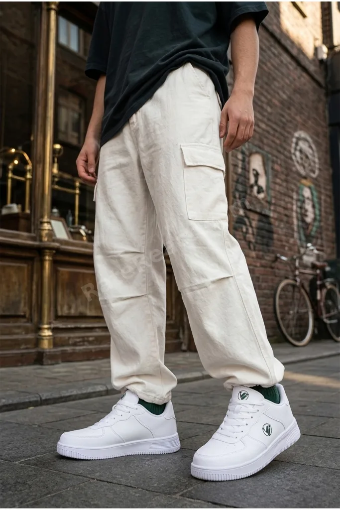 Rahat Taban Günlük Erkek Sneakers Spor Ayakkabı Beyaz