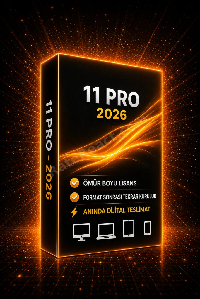 Windows11 Pro Dijital Lisans Anahtarı Key 32&64 Bit Ömür Boyu Fredoss Uyumlu