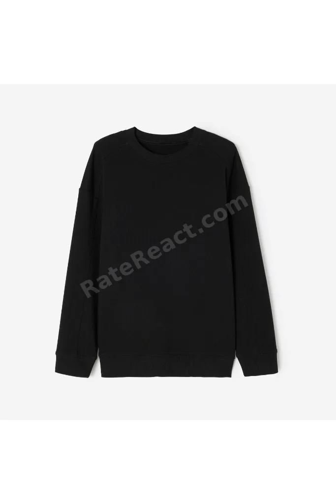 Domyos Kadın Siyah Oversize Sweatshirt - Fitness Hafif Antrenman