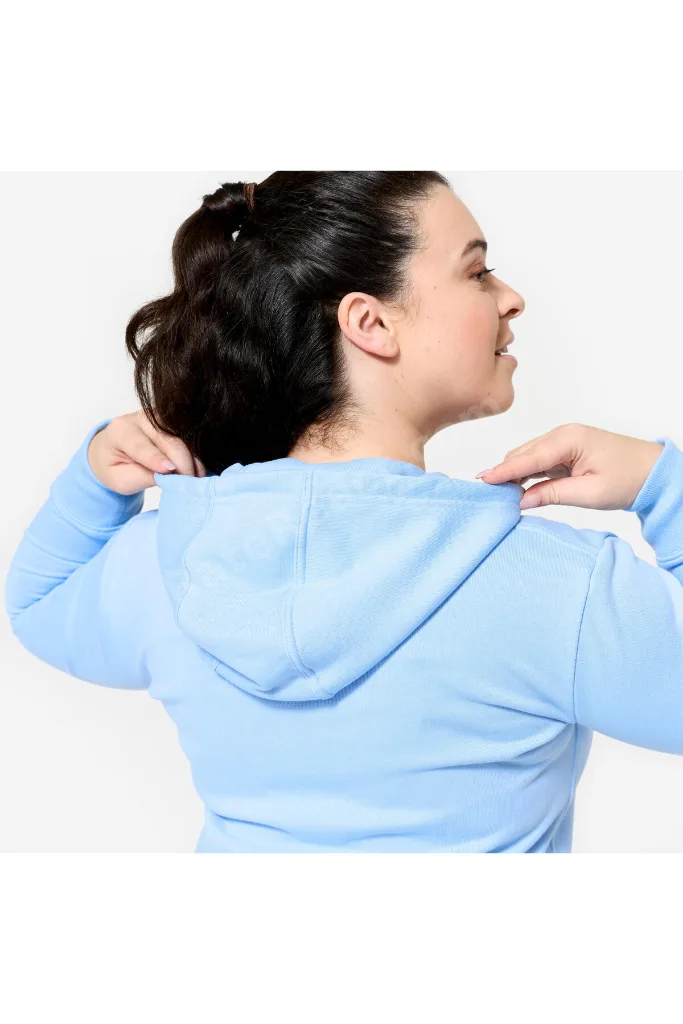 Domyos Pamuklu Kapüşonlu Sweatshirt - Açık Mavi