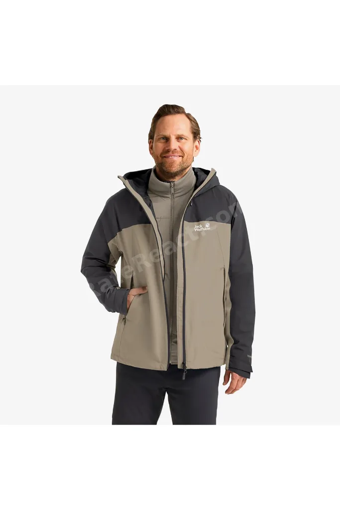 Wild Places 3in1 Erkek Krem Outdoor Ceket