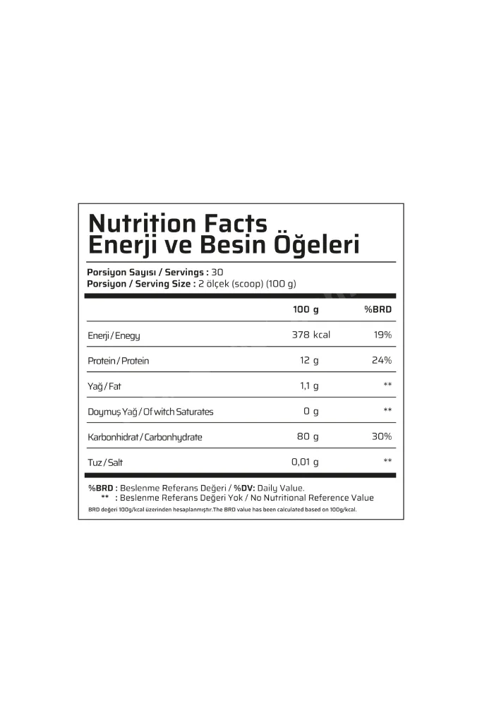 Mass Gainer Çikolata 3000g - 30 Servis