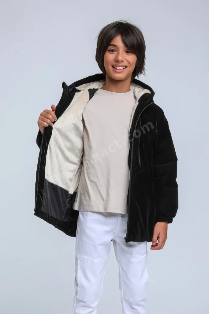 8-14 Yaş Jack Luxery Erkek Çocuk Mont-Siyah