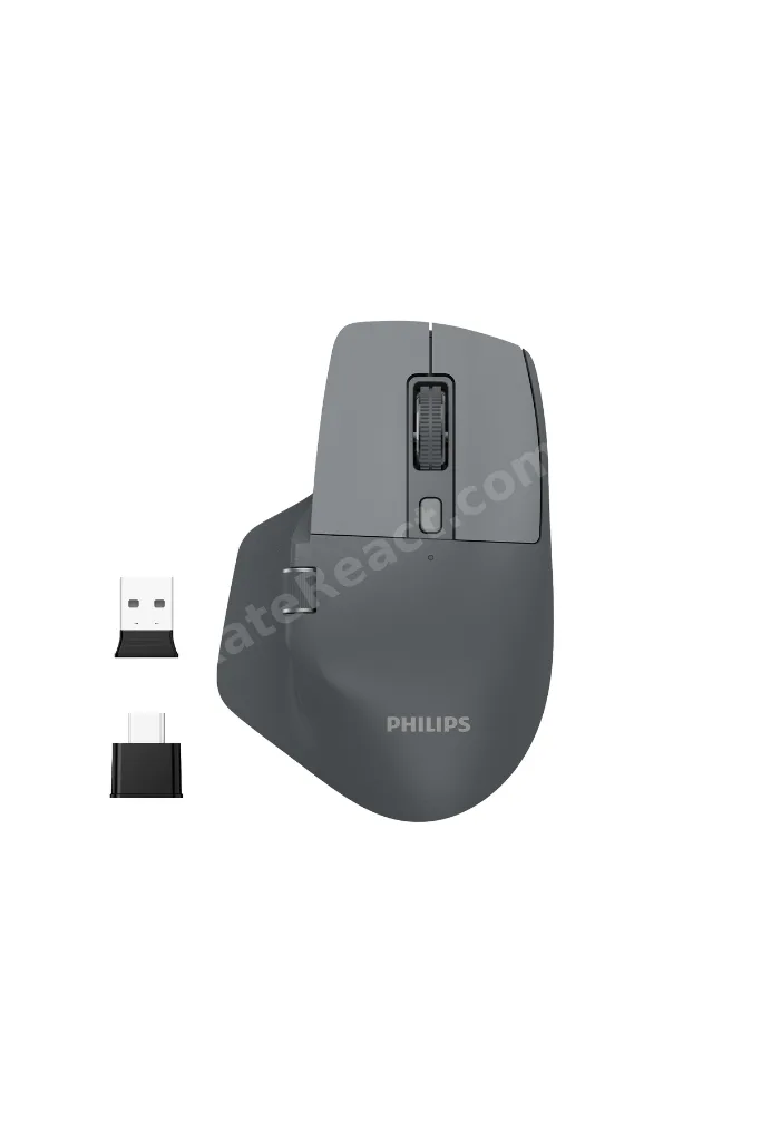 SPK7858 Bluetooth Kablosuz Çift Modlu 4000DPI 7 Tuşlu Optik Mouse Gri