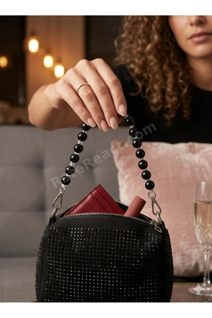 Tasli gece çantası