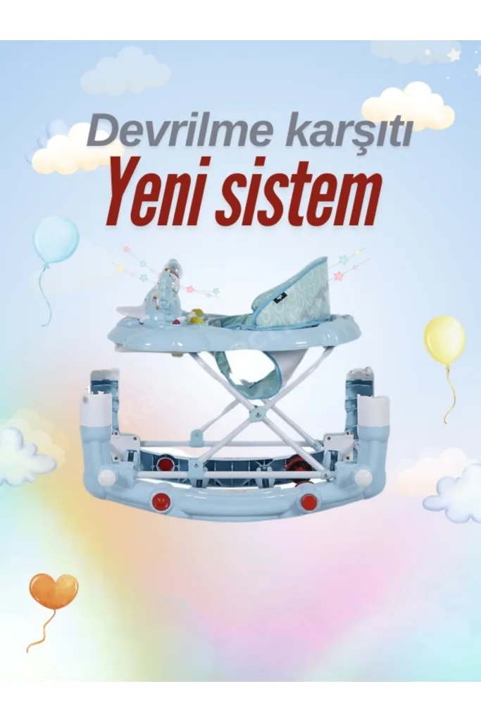 Unisex Yeni Nesil Kiddy Yürüteç Sallanır Müzikli Oyuncaklı Bebek Yürüteç Örümcek