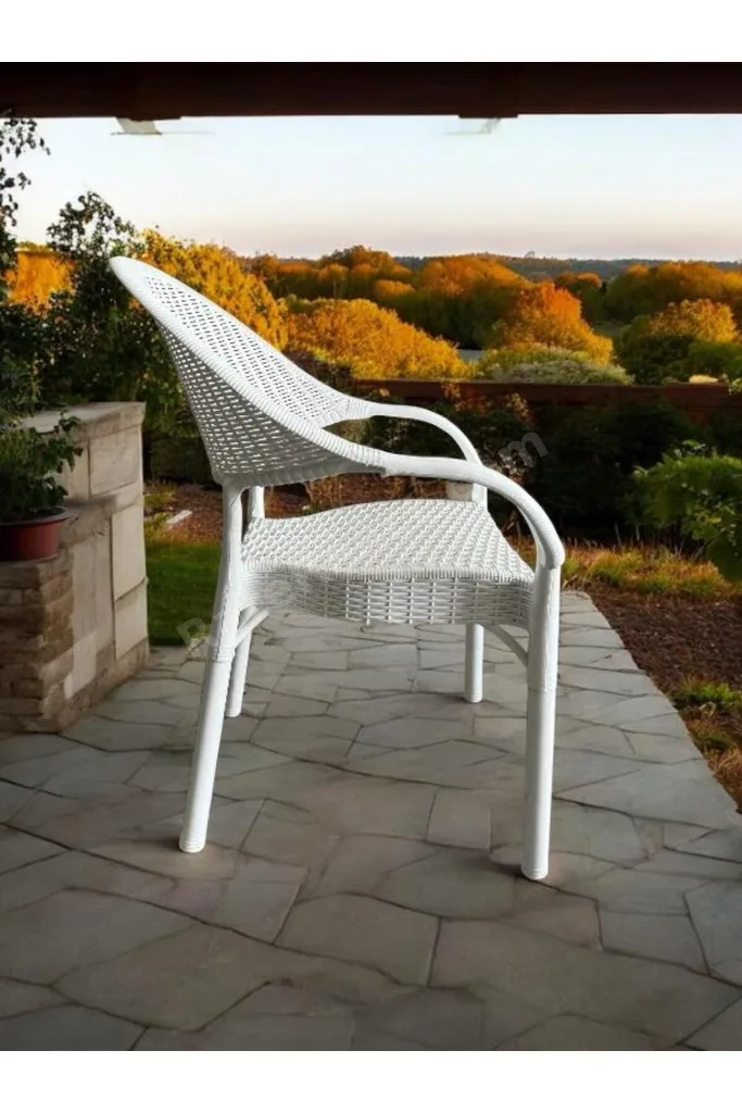 Bambu Rattan Kollu Sandalye Koltuk