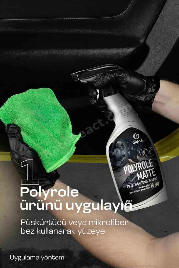 Vanilya Oto Kokusu Sprey 600 ml – Torpido & Plastik Mat Bakım (Polyrole Matte)