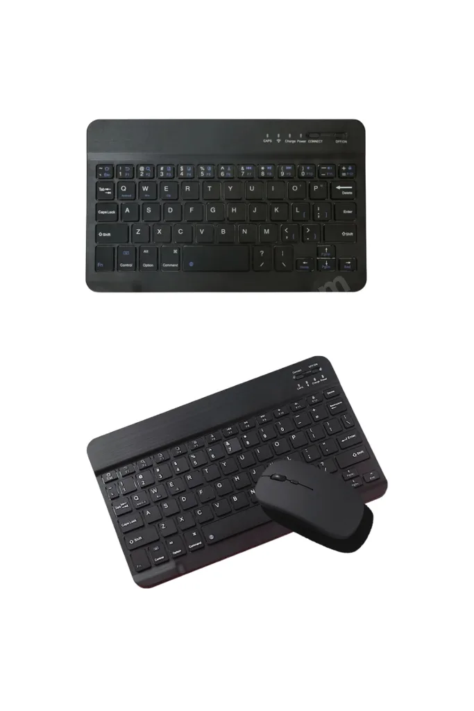 Mey İthalat® Kablosuz Bluetooth Klavye Mouse Seti Wireless Sessiz İnce Tasarım Çoklu Uyumlu