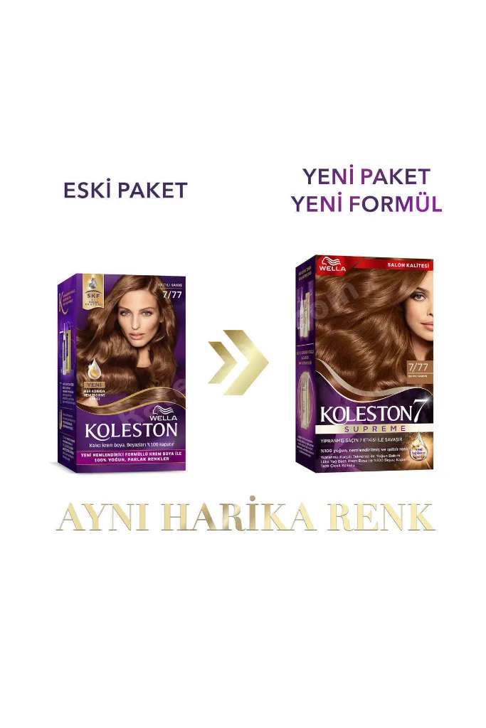 Koleston Supreme Kit Saç Boyası 7/77 Işıltılı Kahve