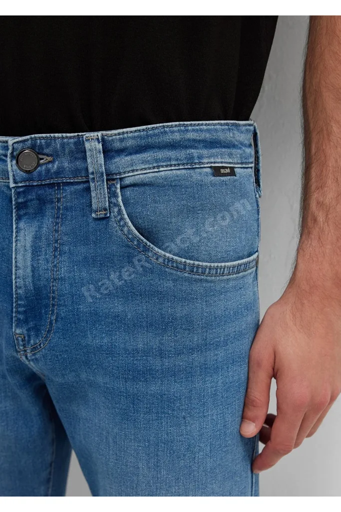 M00422A4050 Jake Black Indigo Mavisi Jean Pantolon Erkek Kot Pantolon LACİVERT