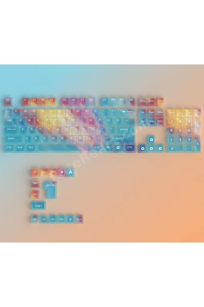 Nebula bulutu Keycaps Renkli Sisli Mekanik RGB Klavye Tuş Takımı