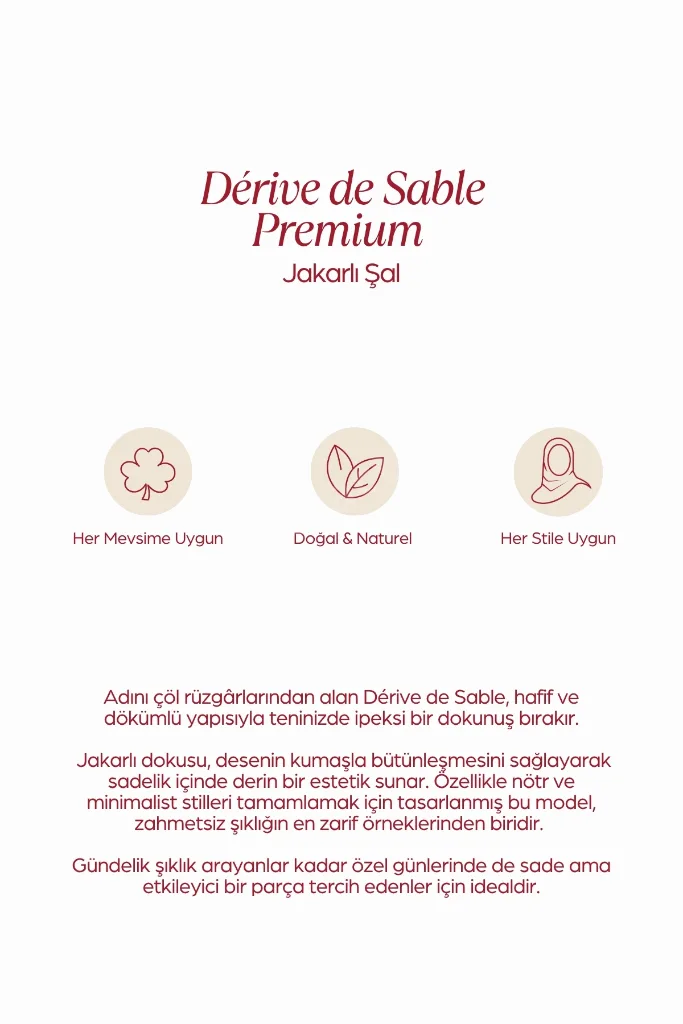 Sable Drift Premium Jakarlı Şal Mürdüm