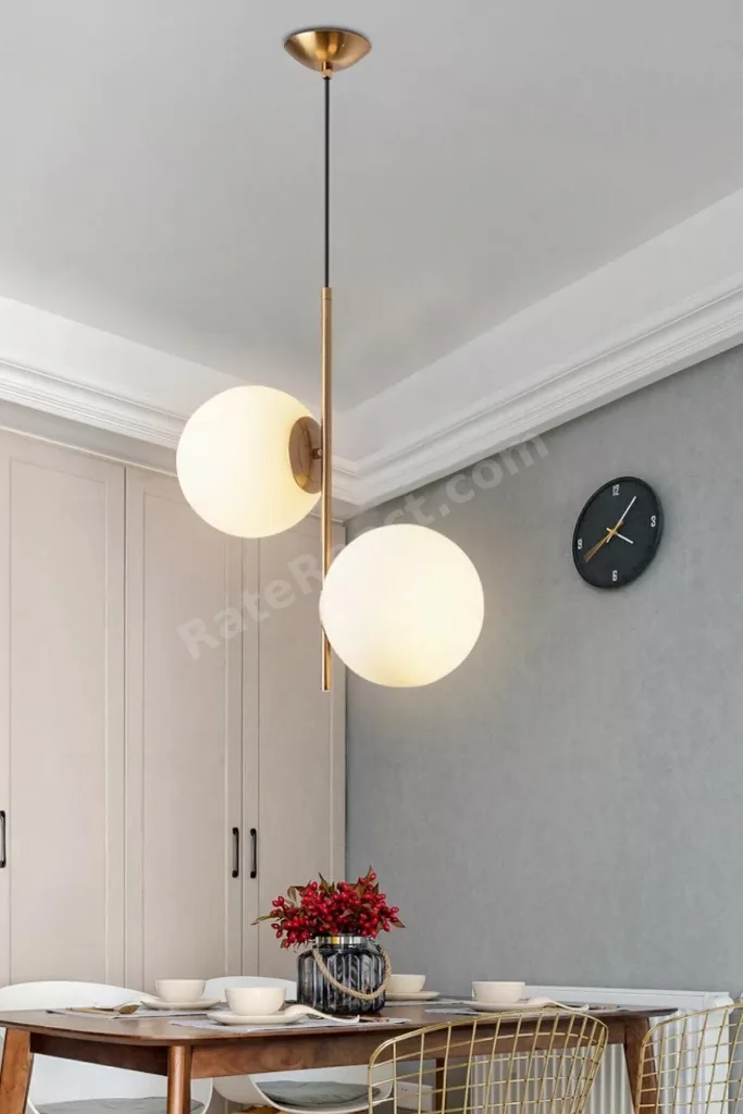 Fumi Modern Tasarım Kapalı Camlı Ikili Avize