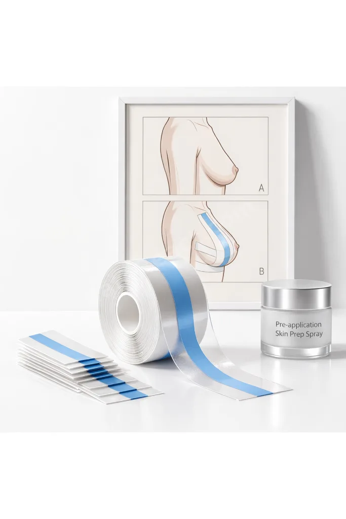 Göğüs Gerdirici Şeffaf Bant 5 m 5 cm Görünmez Göğüs Kaldırıcı Boob Tape Straplez Elbise Destek Bant