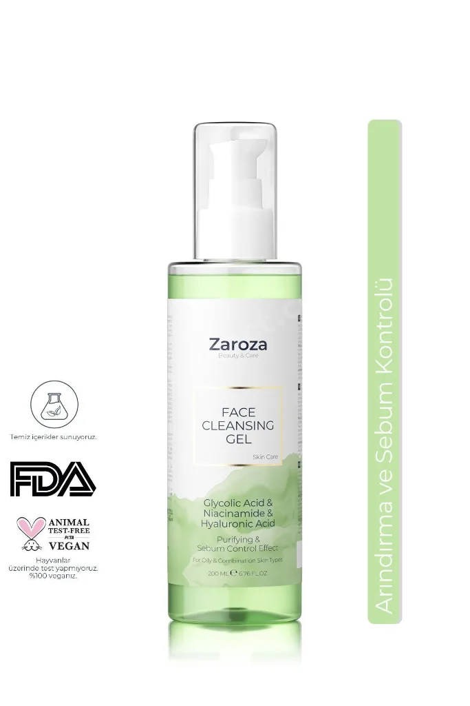 Arındırıcı & Gözenek Sıkılaştırıcı Yüz Temizleme Jeli - Face Cleansing Gel ( Glikolik Asit)- 200 ml