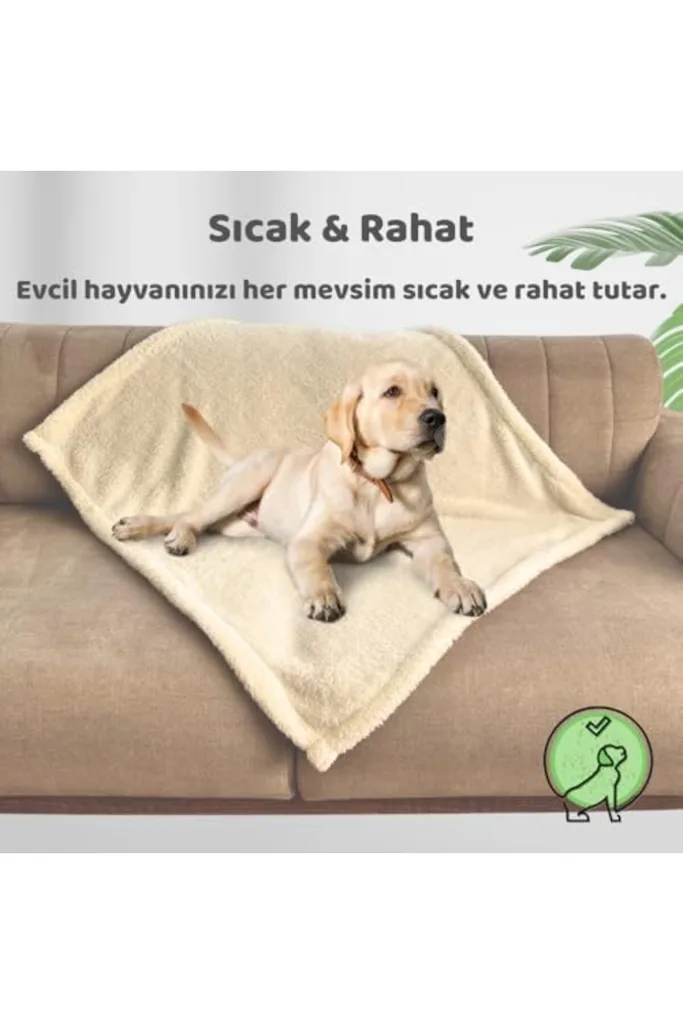 TTKTEKNOLOJİ Beylini Kedi Köpek Battaniyesi Premium Peluş Evcil Hayvan Uyku Battaniyesi Yıkanabilir