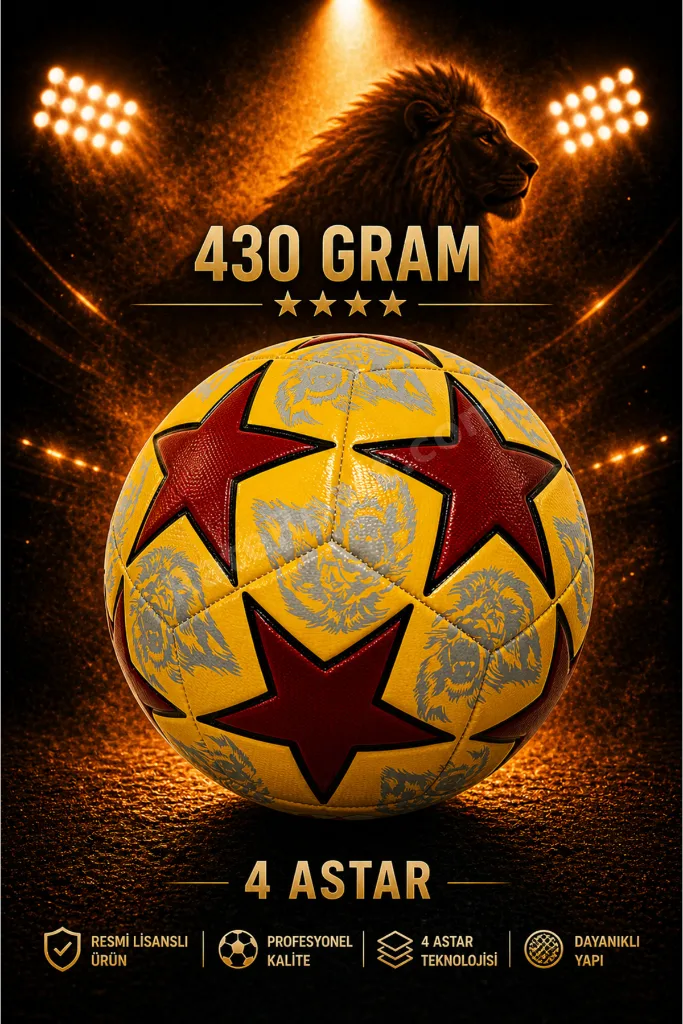 GALATASARAY LİSANSLI PREMİUM ORJİNAL FUTBOL TOPU YENİ SEZON 430 GR 5 NO FUTBOL TOPU ÖZEL SERİ