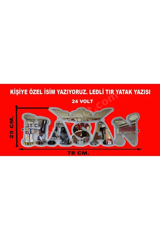 Kişiye Özel Tır Ve Kamyon Ledli Yatak Yazısı 24 V.yatak Tabelası