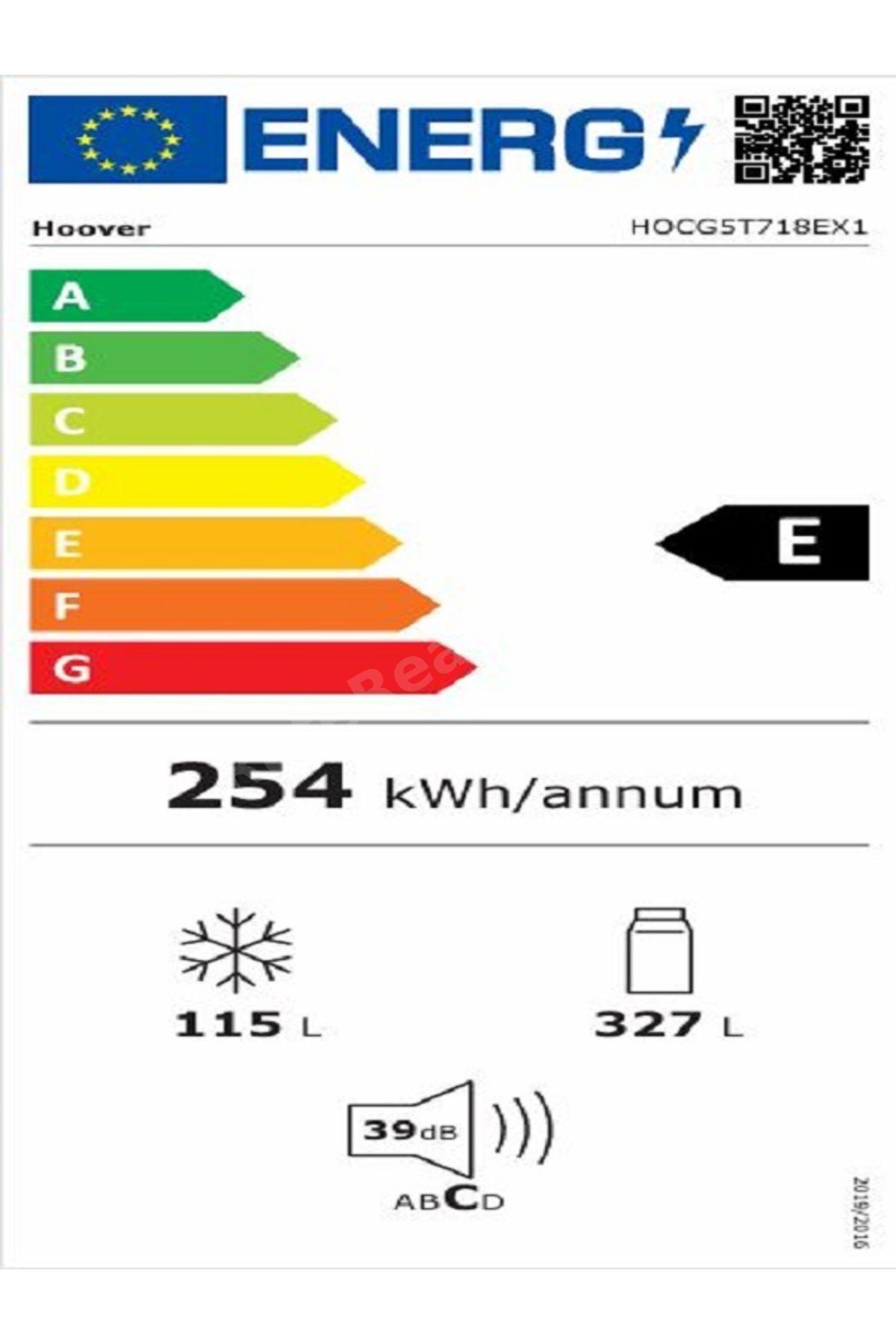 HOCG5T718EX1 E Enerji Sınıfı 442 Lt Kombi Tipi No Frost Buzdolabı