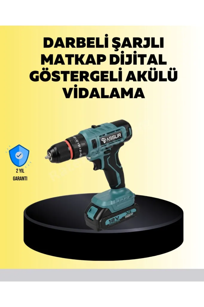 Dijital Ekranlı Matkap Seti Çift Akülü