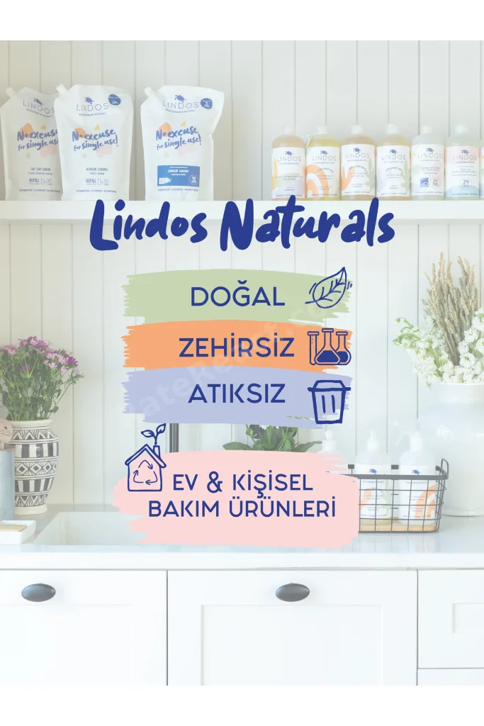 Doğal Çamaşır Deterjanı Gül Itır Kokulu %100 Bitkisel Deterjan Ekonomik 48yıkama 1.2l